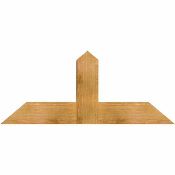 Ekena Millwork Portland Rough Sawn Timber Gable Bracket, Western Red Cedar, 48"W x 20"H x 6"D x 6"F, 10/12 Pitch GBW048X20X0606POR00RWR - main